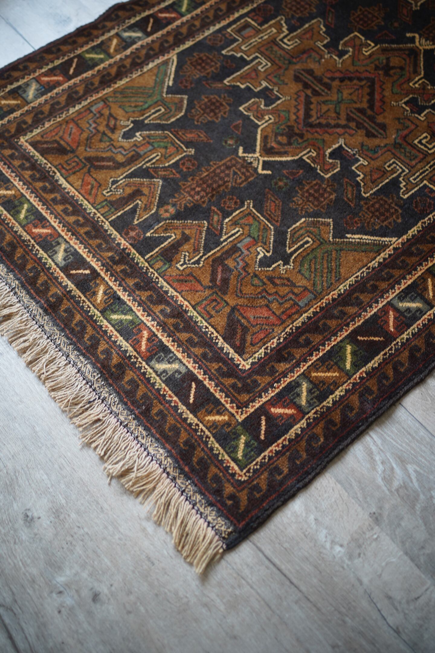 330】Vintage Afghan Adraskand Baluch rug 1960's | ヴィンテージラグ