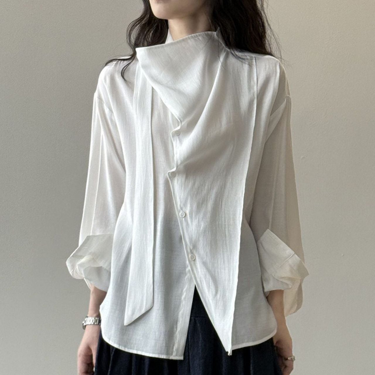 アシンメトリーデザインブラウス 01088