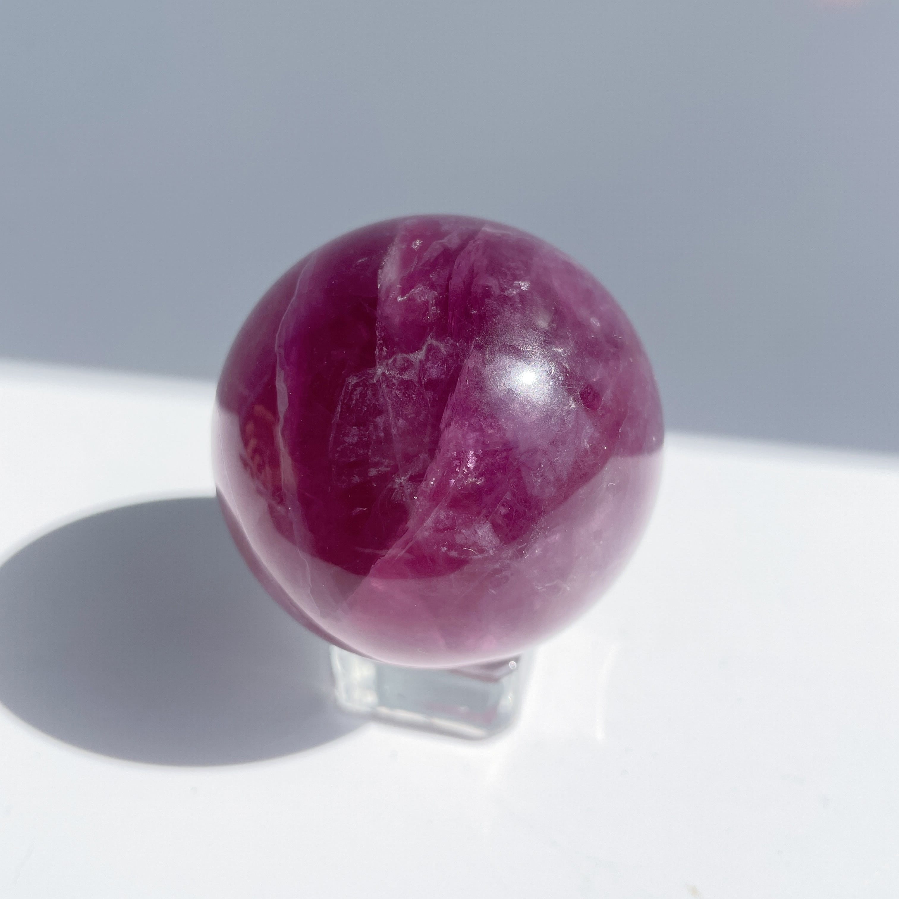ピンクフローライト スフィア（丸玉）13◇Purple Fluorite Sphere