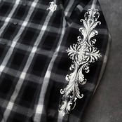 Black Letter ルーズフィットチェックシャツ