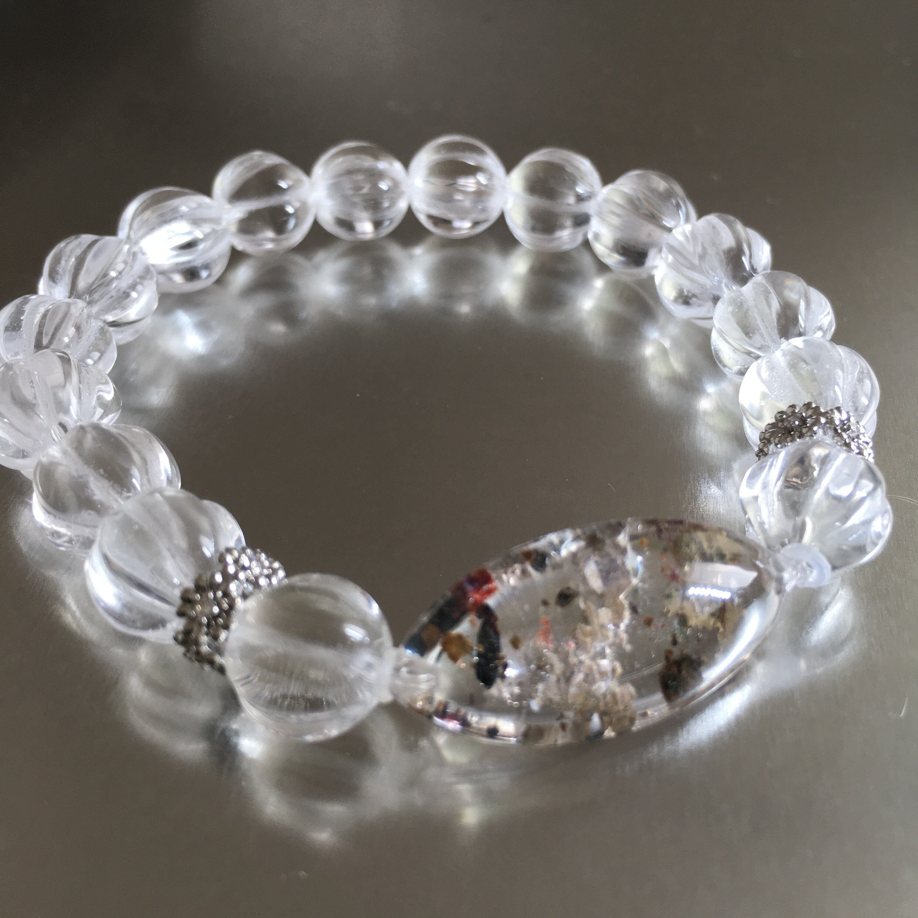 ライモナイト 他11種類 パワーストーンブレスレット 内径約15cm