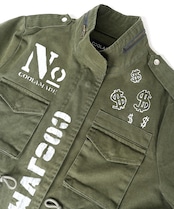 COOLA MADE パッチ&ペイントミリタリージャケット (KHAKI×WHITE) CQ-47052