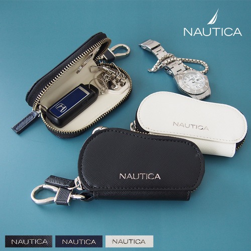 NAUTICA  ノーティカ 財布 ： スマートキーケース メタルロゴ＆角シボの高級感あるキーケース  4NT0022