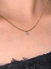 Dual zirconia necklace