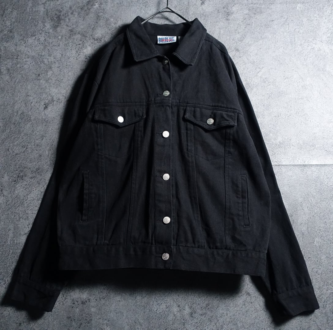 90s “BILLBLASS” Black Denim Trucker Jacket