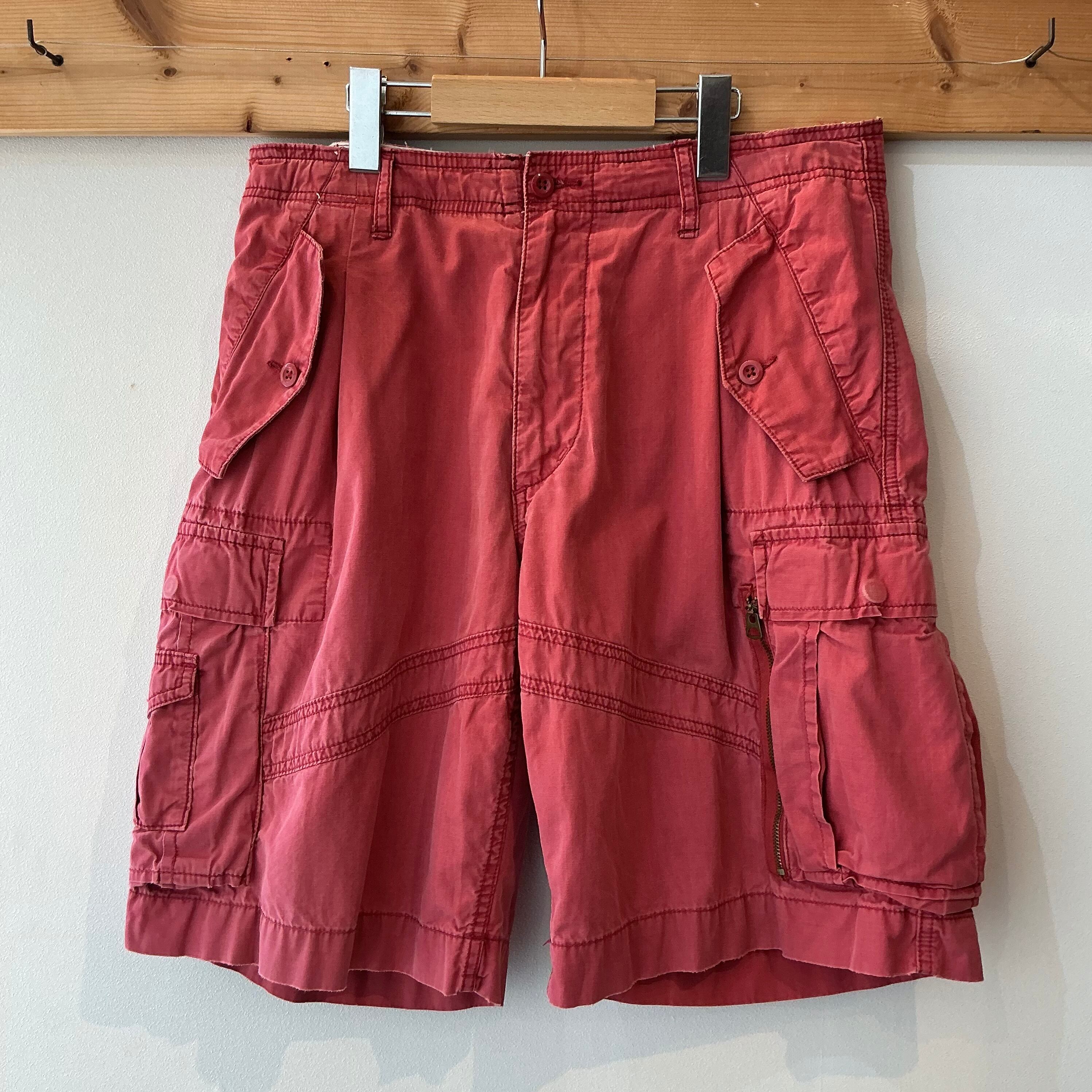 Remodel】00's Polo Ralph Lauren カーゴショートパンツ レッド メンズ
