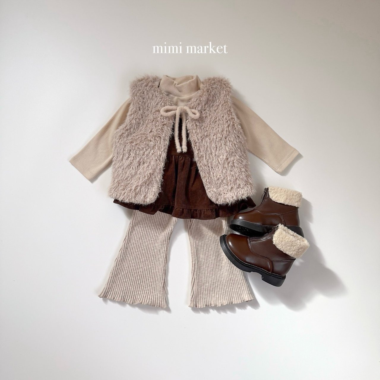 ミミマーケット / mimimarket / ニクシーベスト / 韓国子供服 / キッズ / 26winter〖取寄〗*S~L*