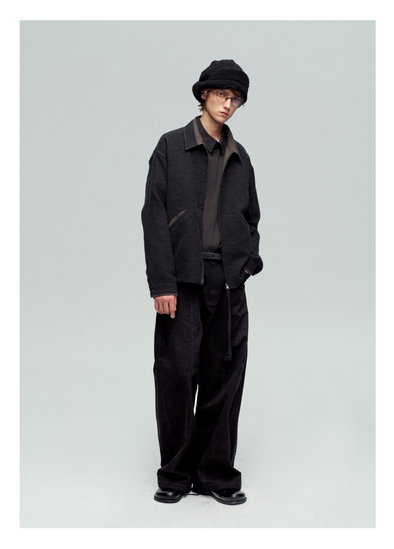 DECESOLO 25AW ウォッシュストレート ルーズパンツ