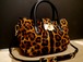 レア36万★JIMMY CHOO ジミーチュウ ハラコ素材 レオパード柄 ハンドショルダー2way バッグ★ コーデのポイントにもピッタリなレオパード♪