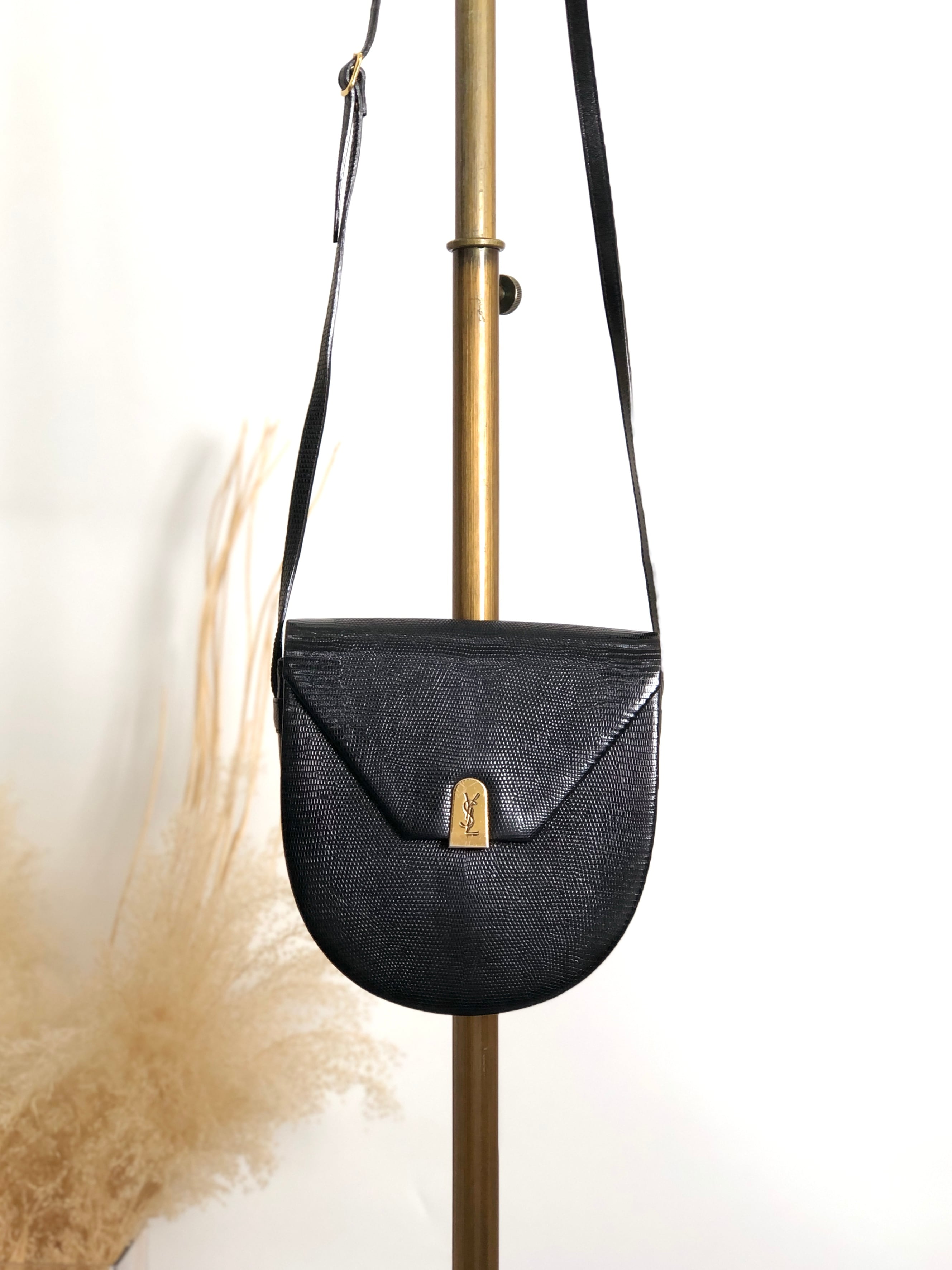 希少☆SAINT LAURENT　ボディバッグ　チェック　モノクロ SAINTLAURENT PARIS サンローラン チェック YSL BAG NY RIP BODYB