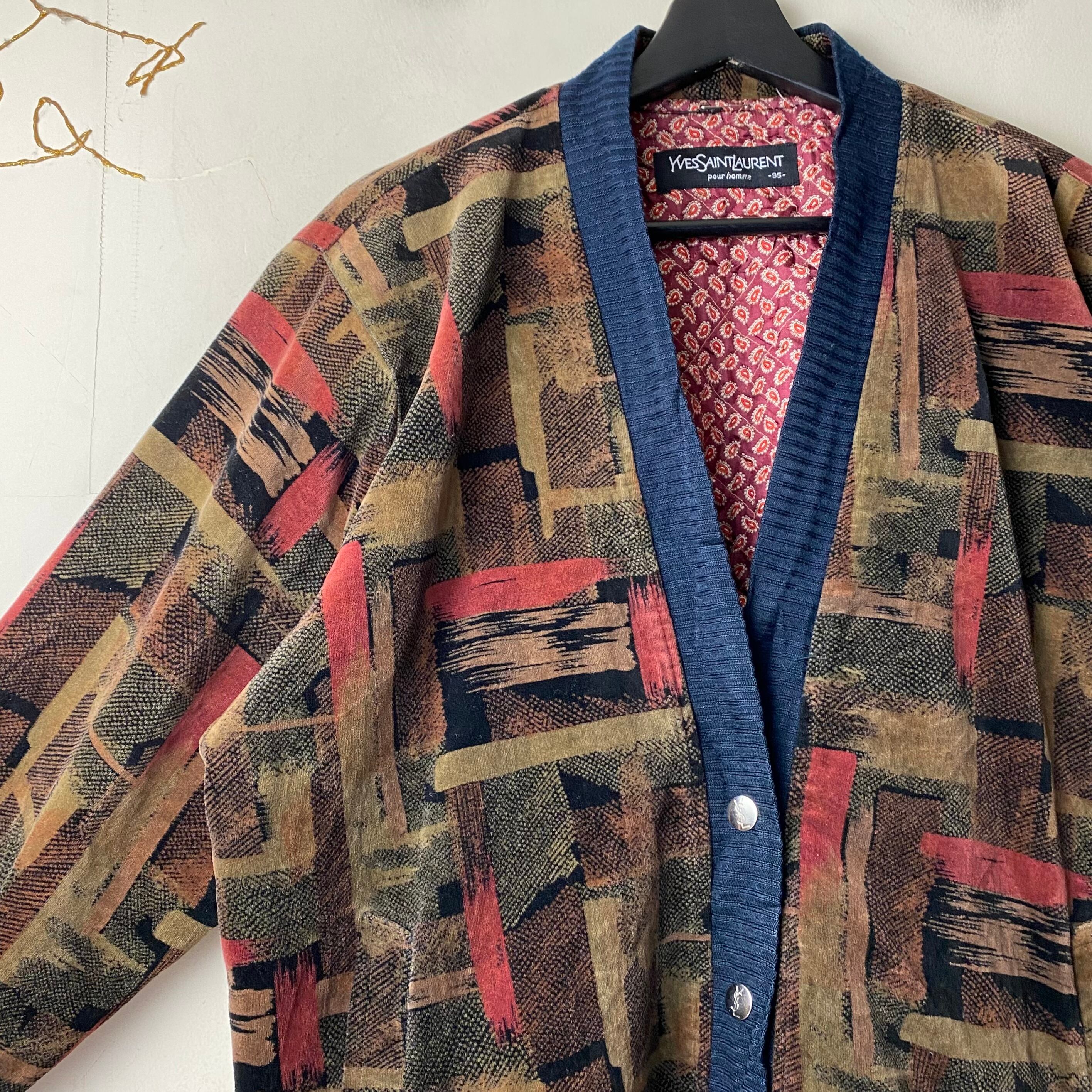 YVES SAINT LAURENT velour cardigan jacket | NOIR ONLINE