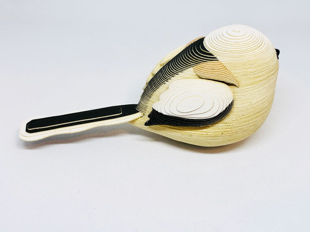 やまつみ北海道アニマル　シマエナガ / 紙小物 / やまつみ工房