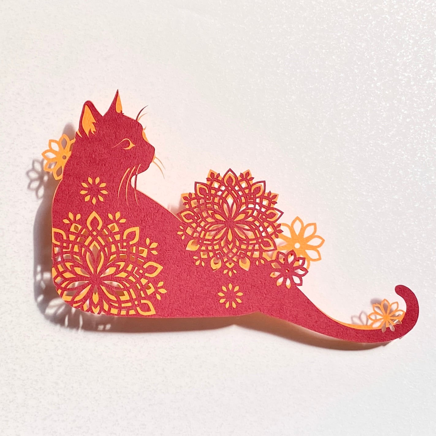 切り絵キット2022.06「ねこ」 | 重ねる切り絵 祐琴