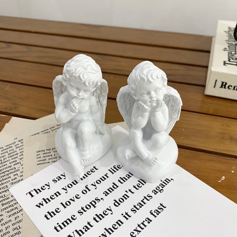 蚤の市 石膏 壁掛け プラーク 天使 エンジェル アンティーク