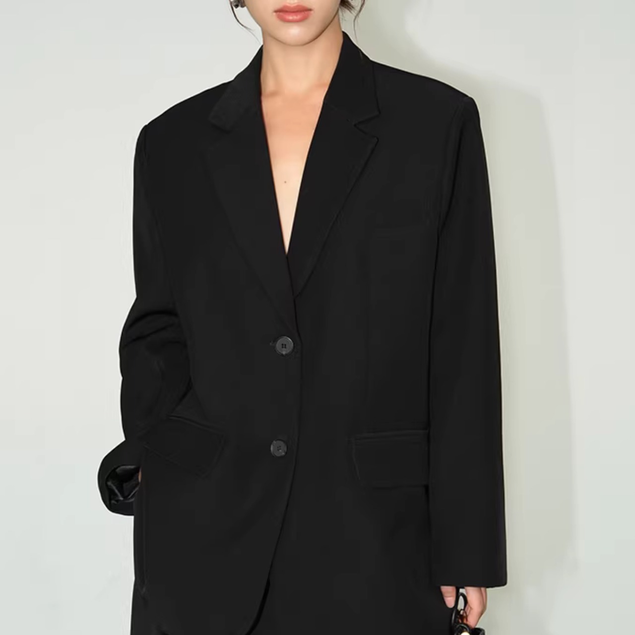 バックボタンデザイン  ゆったりシルエット ジャケット 00110・画像5