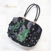 レディース トクコプルミエヴォル TOKUKO 1er VOL バッグ 黒 紫 緑 布 キャンバス地 柄 水玉 ドット柄 花柄 かわいい お出かけ カジュアル おしゃれ ブラック系 グレイ系 パープル系 グリーン系