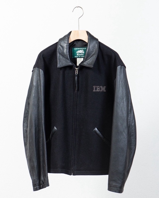 wool & leather custom varsity jacket for "IBM" / Made In CANADA