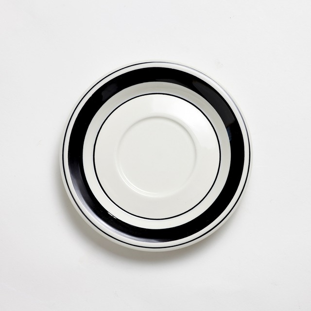 ARABIA アラビア Faenza ファエンツァ 黒 デミタスコーヒーカップ＆ソーサー、プレート3点セット 北欧ヴィンテージ