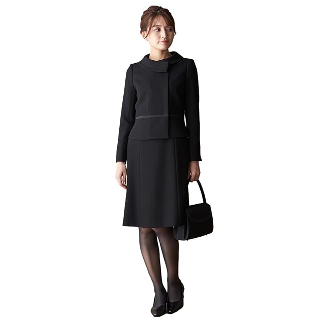 23区 40号 黒 ノーカラージャケットスカート セットアップ 23区 ジャケット ノーカラージャケット 「セットアップ対応/洗える