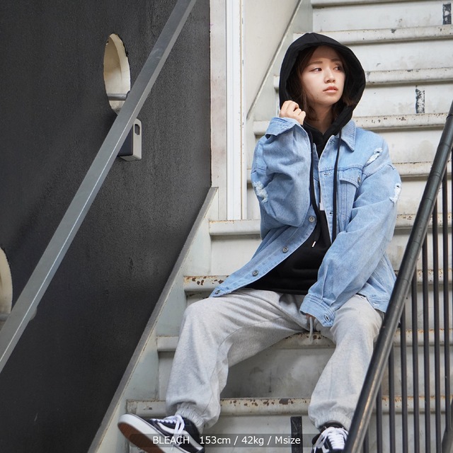 デニム ジャケット メンズ ジージャン レディース Gジャン オーバーサイズ ダメージ デニムジャケット ビッグシルエット アウター クラッシュ ブルゾン 大きいサイズ 韓国ファッション 春 春服 春夏 秋 秋服 秋冬 人気 ストリート系 カジュアル おしゃれ 韓国 服 大人