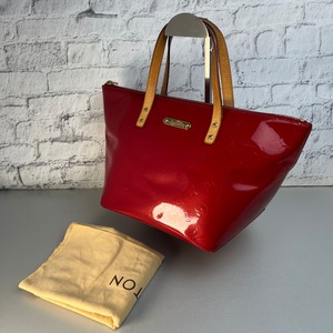 【最終処分SALE】LOUIS VUITTON ルイヴィトン ベルヴュー  パテントレザー ハンドバッグ レッド A-11466