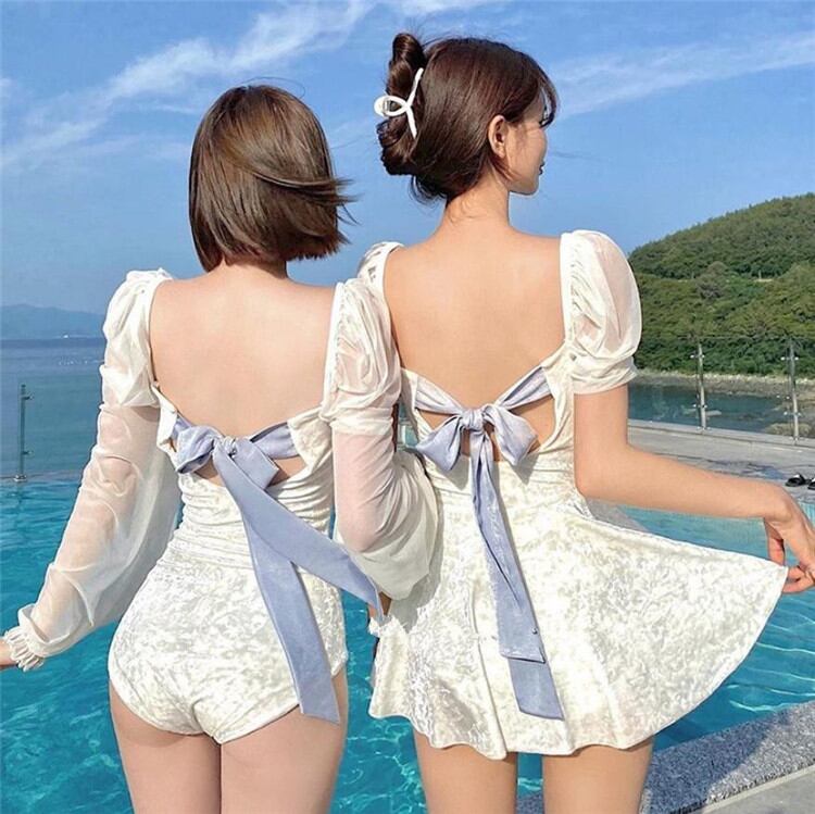 可愛い 新品 温泉 お出かけ 水着 バンディング 背透けて セクシー ワンピース水着 カバー腹