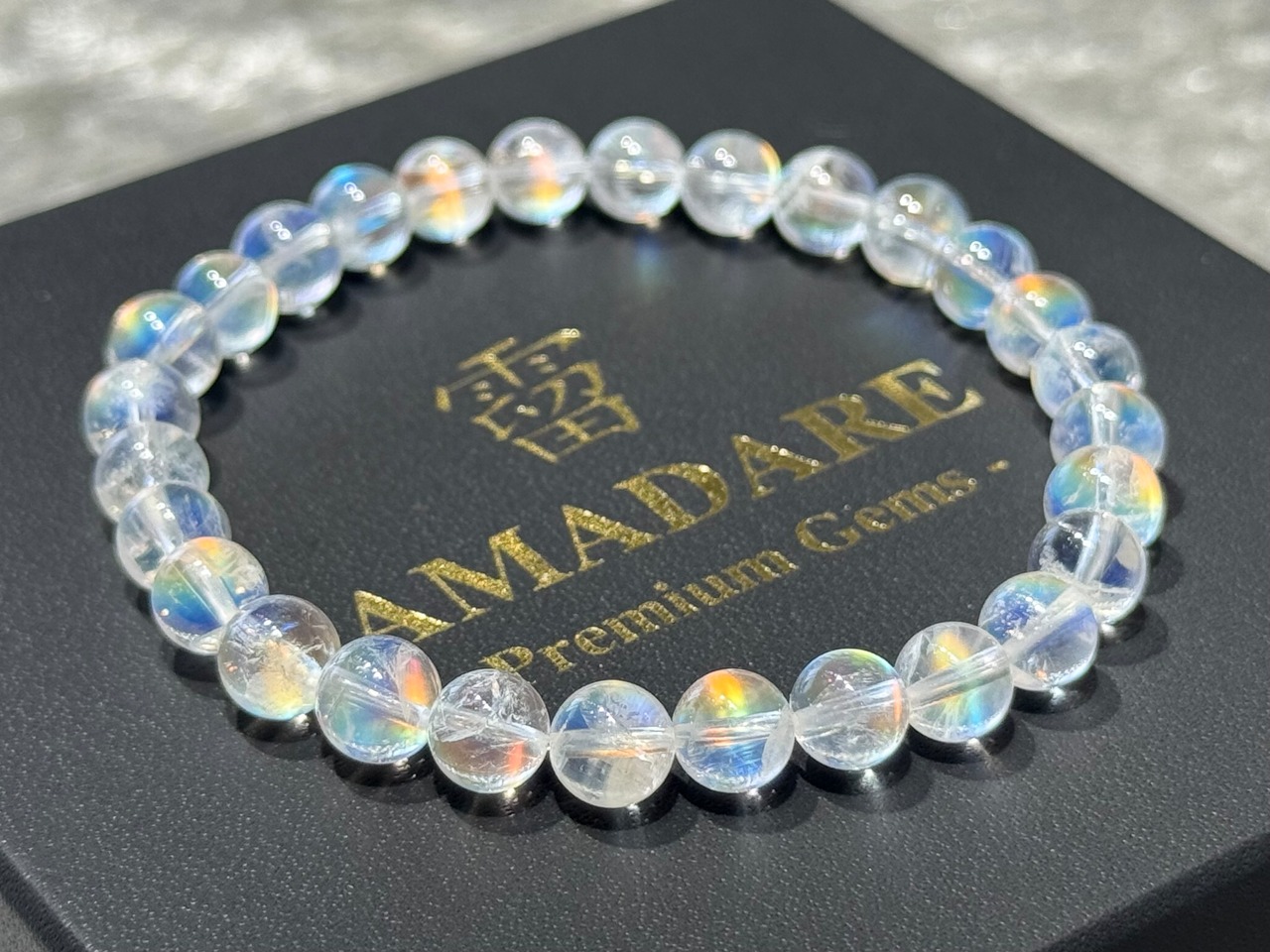 No.1925【SS】レインボームーンストーンブレスレット