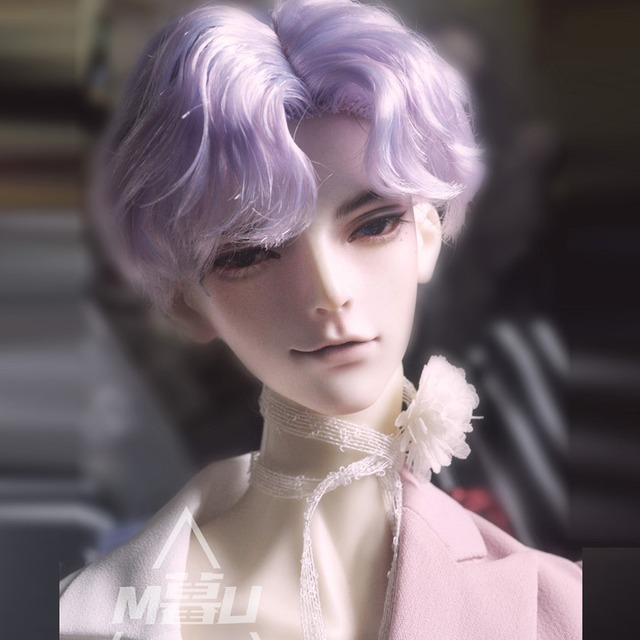 BJDドール用ウィッグ ★ wig  モダン  パープル ブラック ブラウン  SD/小顔SDサイズ人形用 muuu