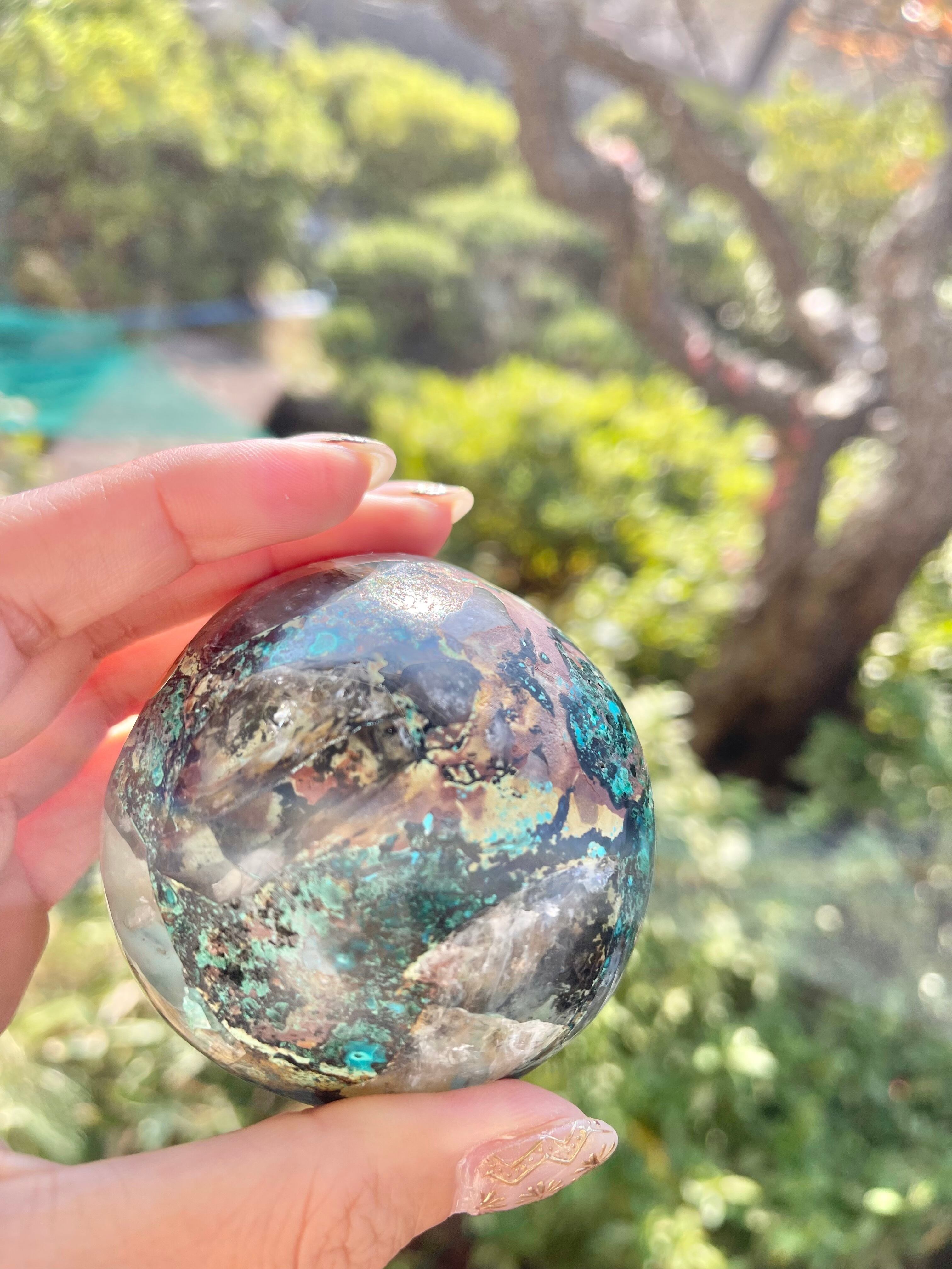 クリソコラインクォーツスフィア