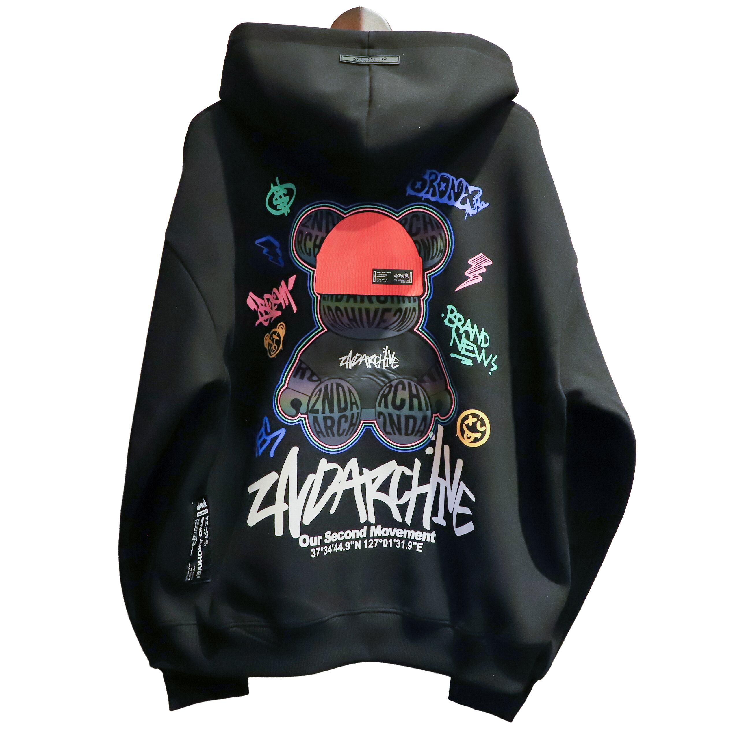 2ND ARCHIVE コラボ ジップパーカー knitcap bear JlassicClothing