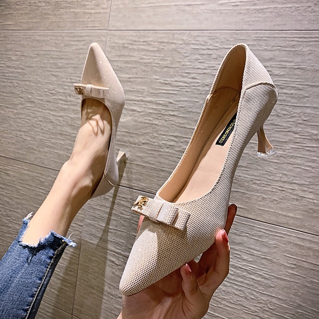 ヒールレディースレッドリボンカジュアル 靴 シューズ フェイクシューズ1241495115