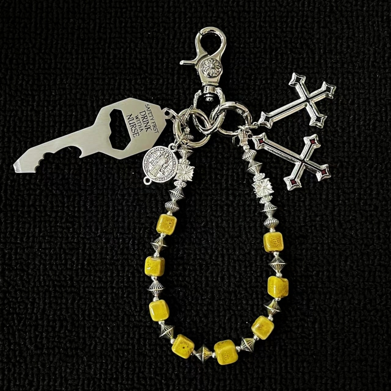 セラミックブロック キーホルダー G171