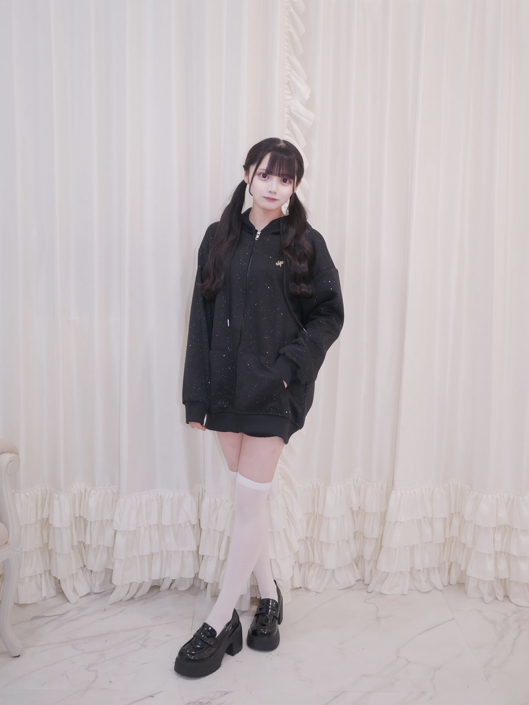 sparkle zip up hoodie