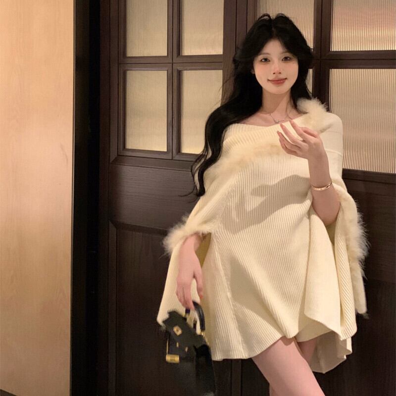 【outer】ファーニットケープ M27532