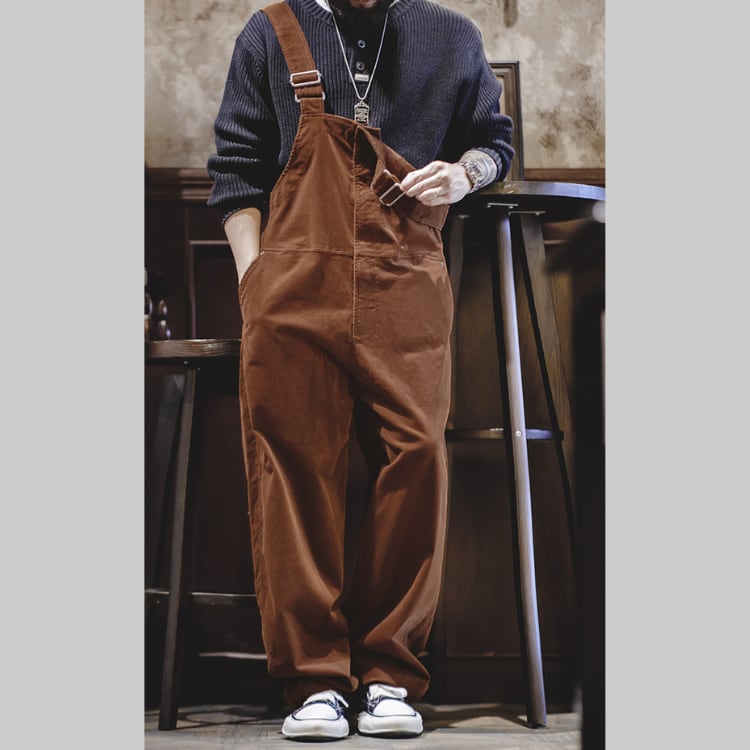 コーデュロイ ワイドレッグ サロペット G00049