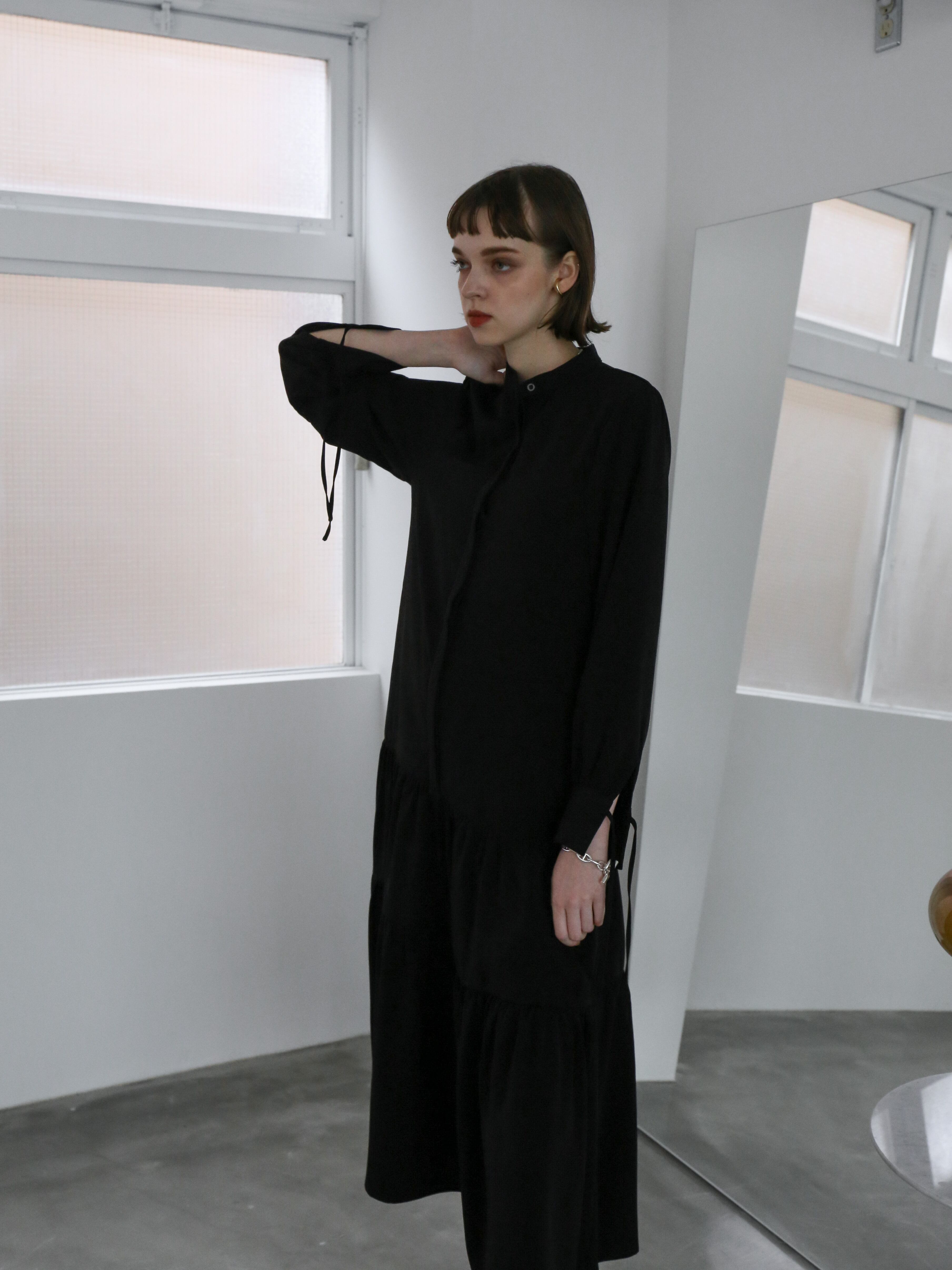 ユナイテッドトウキョウ T.japan bandcollar shirt one-piece ブラック