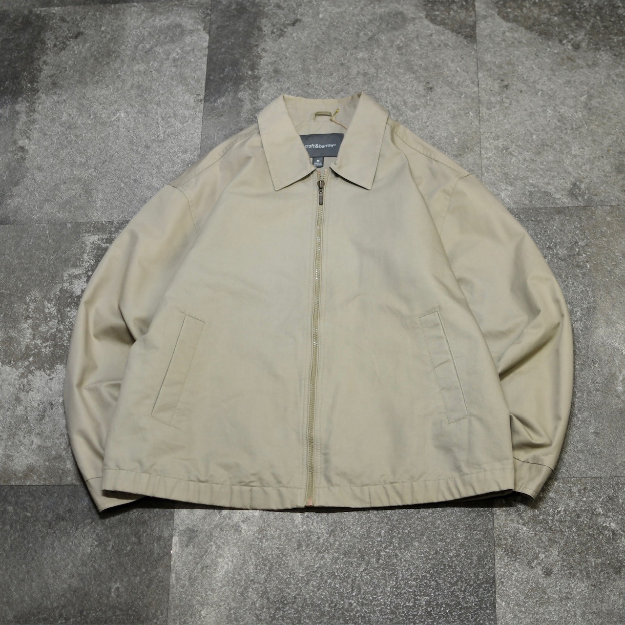 craft&barrow herringbone twill zip up jacket
