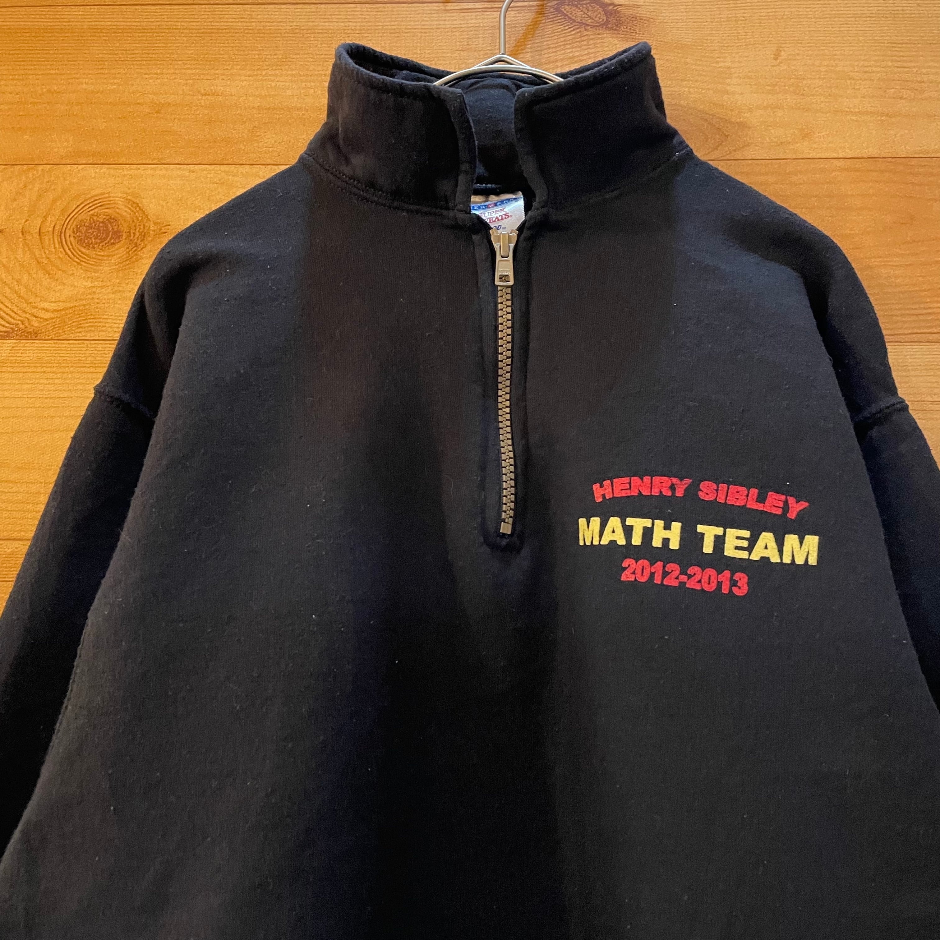 JERZEES】ハーフジップ スウェット バックプリント ワンポイント S