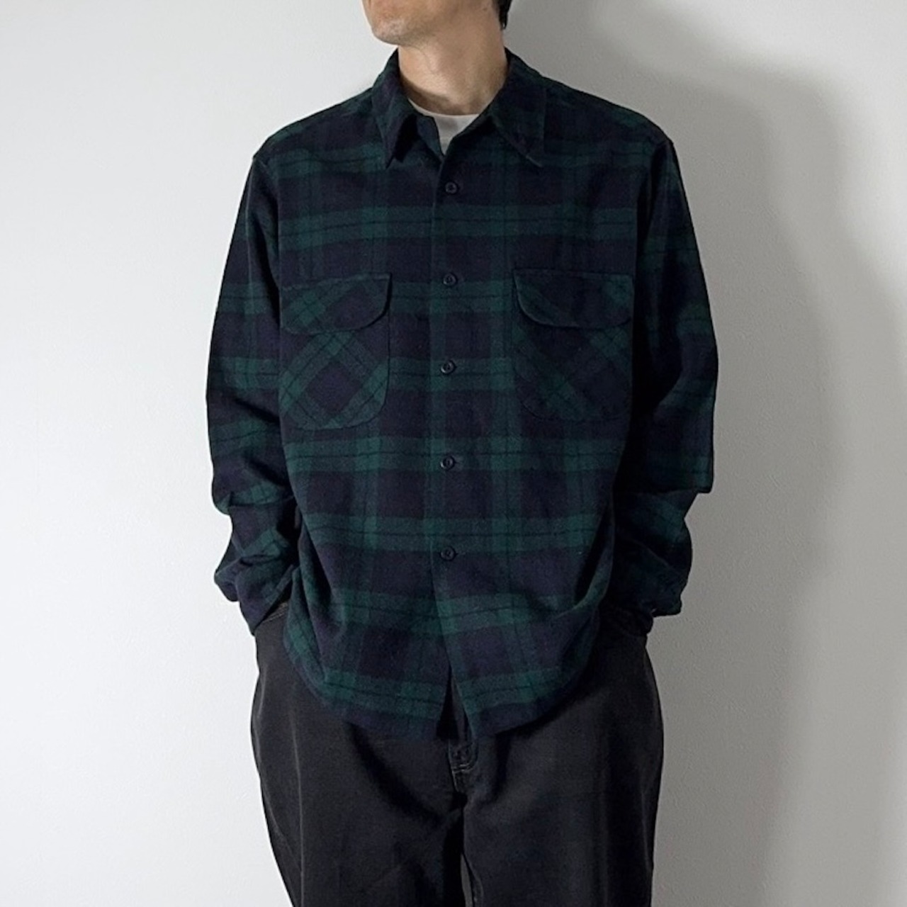 70s PENDLETON Board Shirt "black watch" XL 古着 - 16