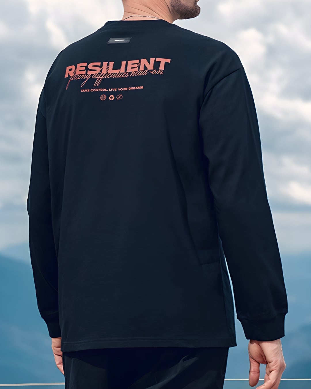 バックプリント ロングスリーブTシャツ 6色 E0183