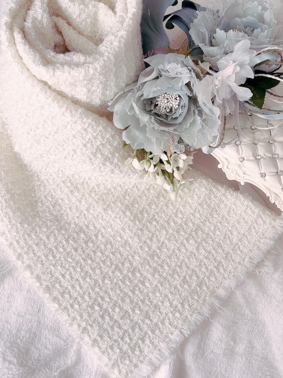 NATURAL グレーラメツィード 7028G#WHT