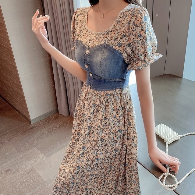 ワンピース レディース 春夏 秋冬 春 夏 秋 冬 白 シャツワンピース ミディアムワンピース Aラインワンピース ひざ丈ワンピース ミディアム 花柄 ワンピース ミディアムワンピ ホワイトワンピース シャツワンピ 韓国 デートコーデ お出かけ お呼ばれ ホワイト 10代 代 30