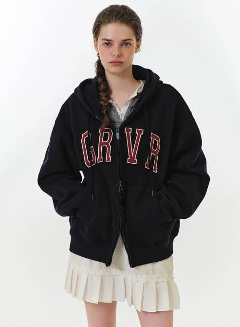GROVE] GRVR OVER HOODIE ZIP-UP 正規品 韓国ブランド 韓国