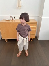 【取寄/韓国直送】digreen 26/SM  better day キャメルストライプTシャツ｜夏服｜韓国子供服