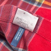90s Polo by Ralph Lauren ラルフローレン チェック 長袖 ネルシャツ M/レッド系 メンズ ビンテージ