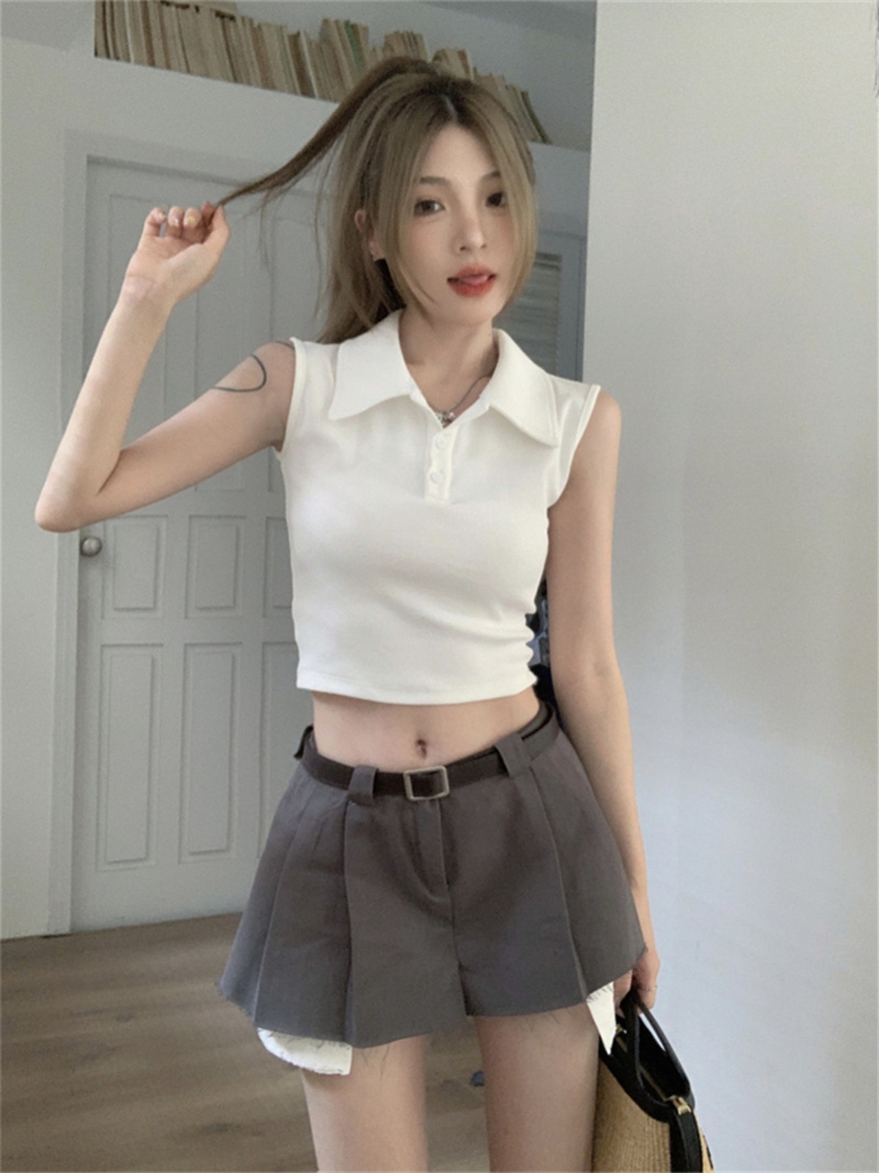 アーバンシック・ノースリーブポロ UH00013