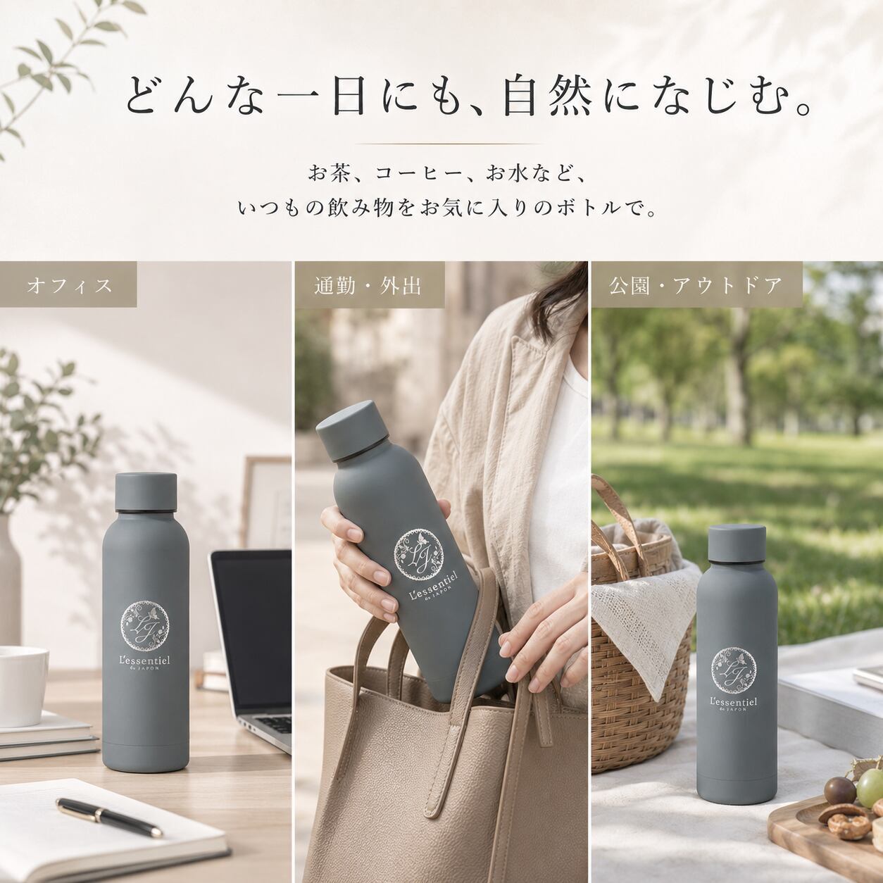 水筒 500ml 真空断熱】軽量 ステンレスボトル｜保温・保冷12時間