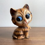 ビンテージ  ビッグアイ  猫のフィギュリン （茶トラ）  / Vintage Big Eyes Cat Figurine Gig