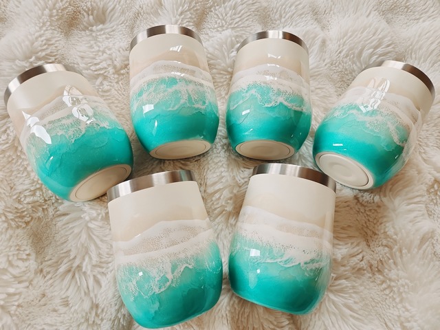 467.オーシャンレジンアート ステンレスタンブラー