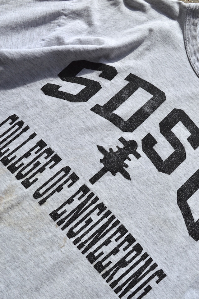 RUSSEL ATHLETIC 90s SDSU University USA Callage Tee Made in USA Ash Gray L ラッセルアスレチック 90s USA製 Tシャツ